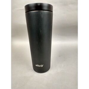 Stainless Steel Vacuum Insulated Travel Tumbler 18oz Powder Coat Black Ello Flaw